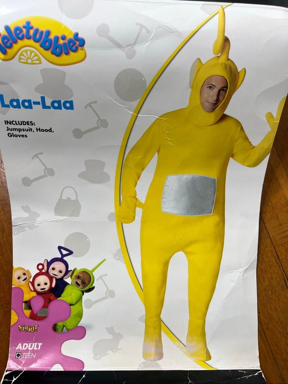 Spirit Teletubbies Laa Laa Costume Adult/Teen Yellow Halloween Unisex
